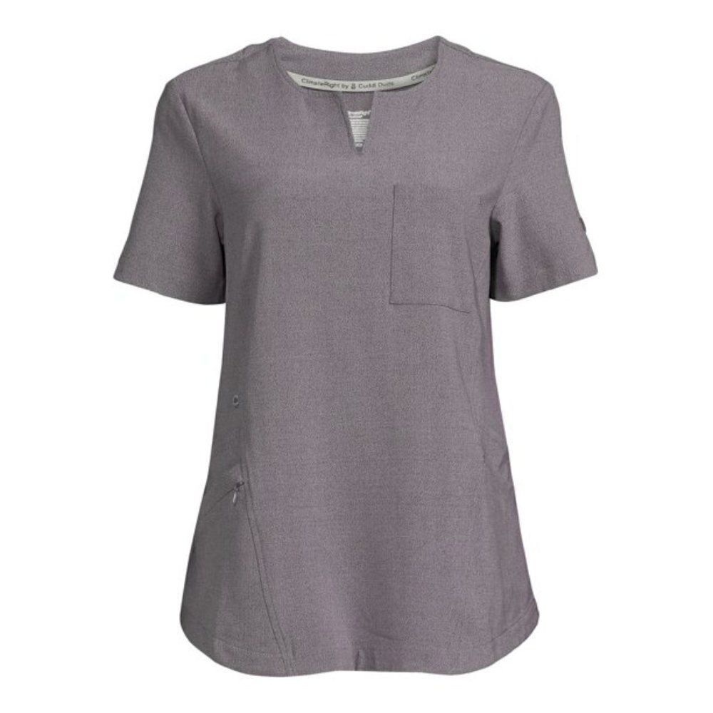 Cuddl Duds 6-Pocket Short Sleeve Scrub Top